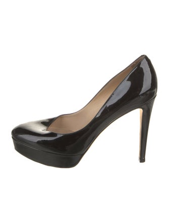 Jimmy Choo Patent Leather Leather Trim Embellishment Pumps