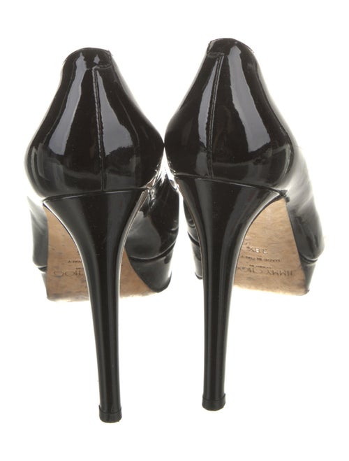 Jimmy Choo Patent Leather Leather Trim Embellishment Pumps