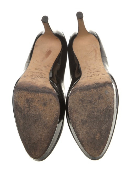 Jimmy Choo Patent Leather Leather Trim Embellishment Pumps
