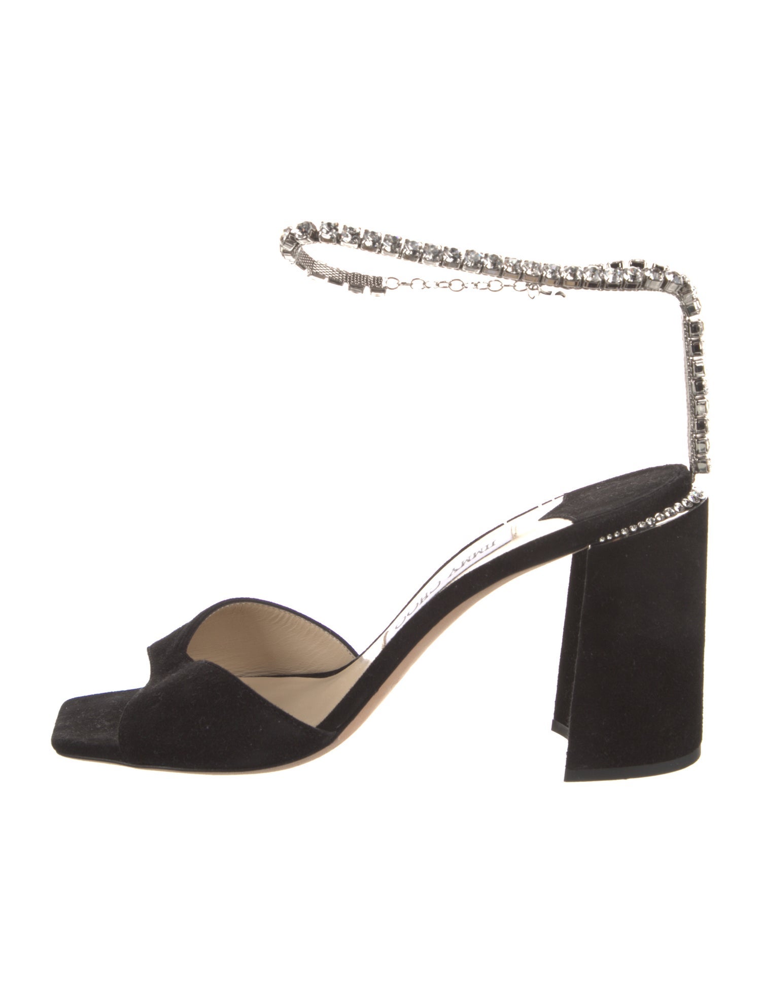 Jimmy Choo Suede Crystal Embellishments Sandals