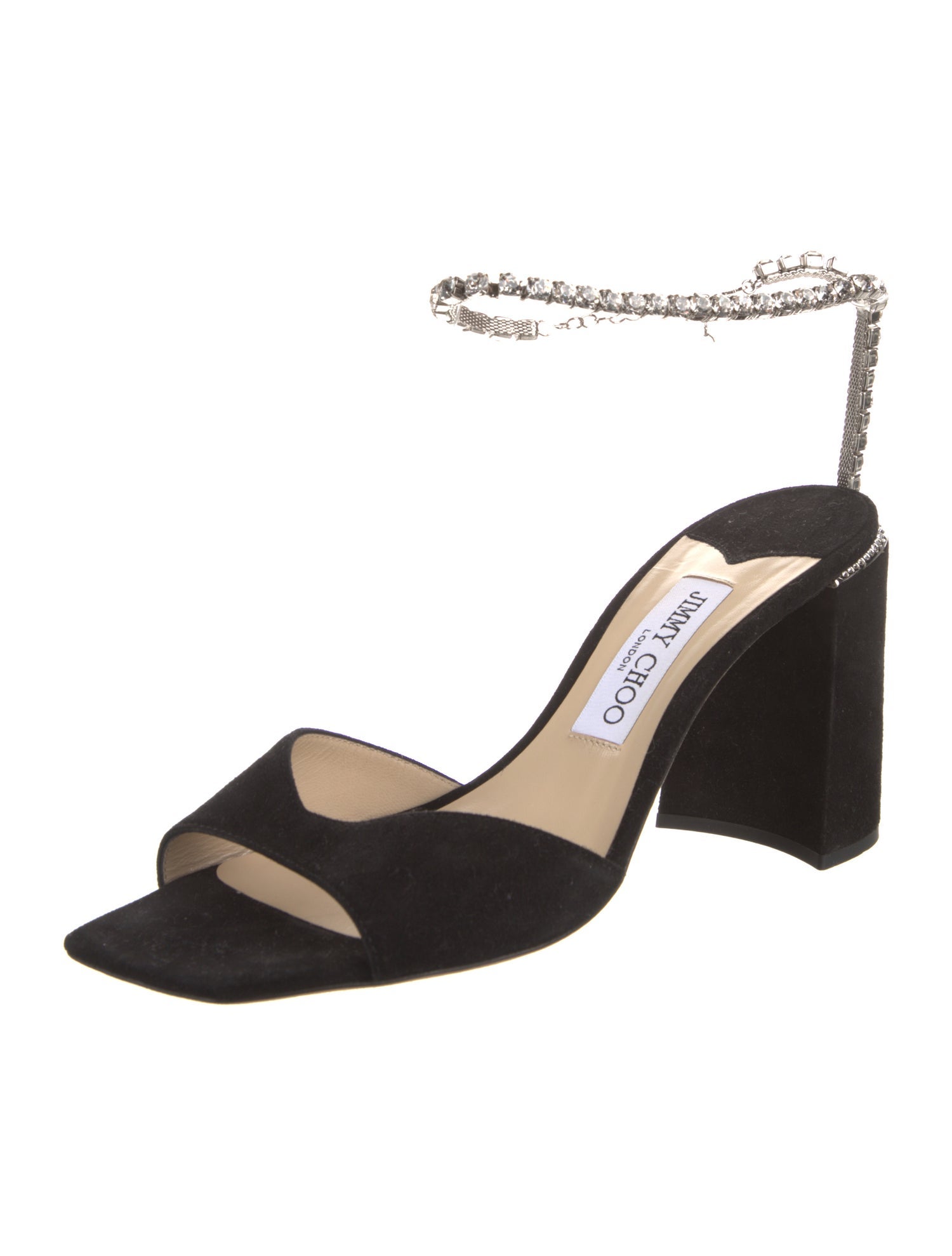 Jimmy Choo Suede Crystal Embellishments Sandals