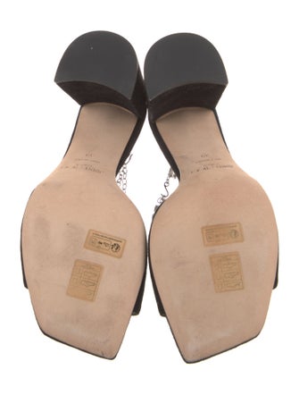 Jimmy Choo Suede Crystal Embellishments Sandals