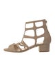 Jimmy Choo Suede Cutout Accent Gladiator Sandals