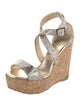 Jimmy Choo Embossed Leather Animal Print Sandals