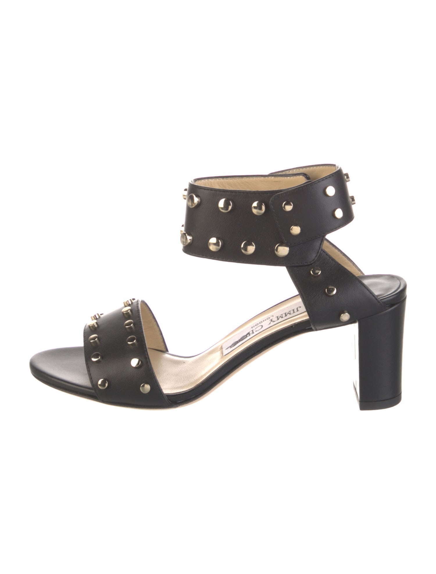 Jimmy Choo Leather Studded Accents Sandals