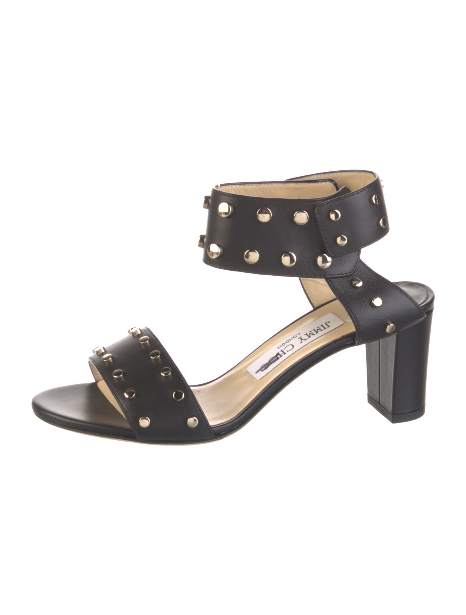 Jimmy Choo Leather Studded Accents Sandals