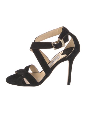 Jimmy Choo Suede Cutout Accent Pumps