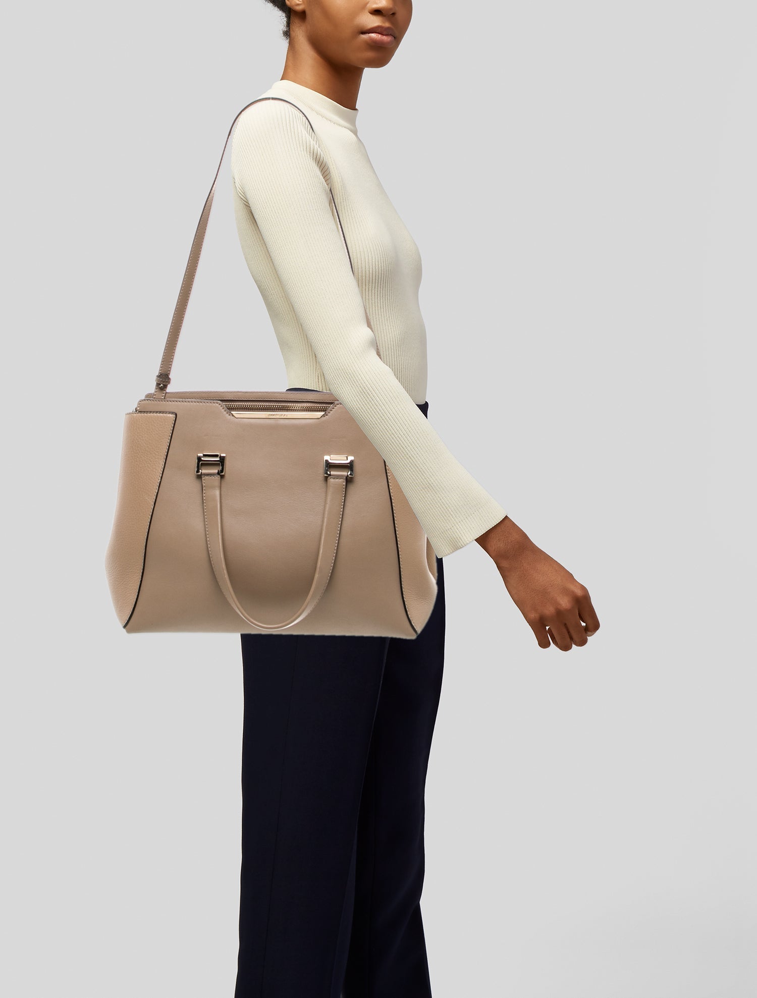 Jimmy Choo Leather Top Handle Bag