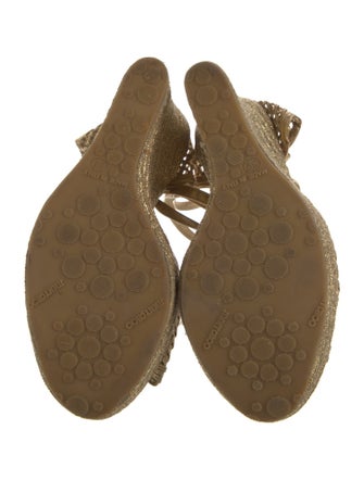 Jimmy Choo Leather Braided Accents Espadrilles