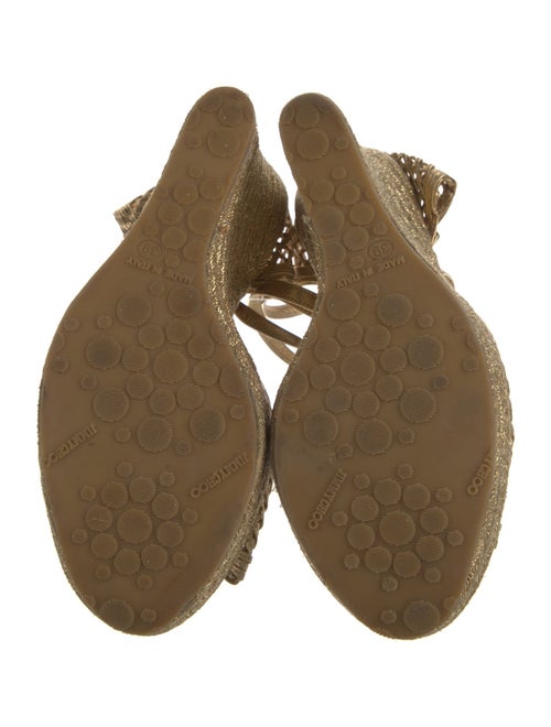 Jimmy Choo Leather Braided Accents Espadrilles