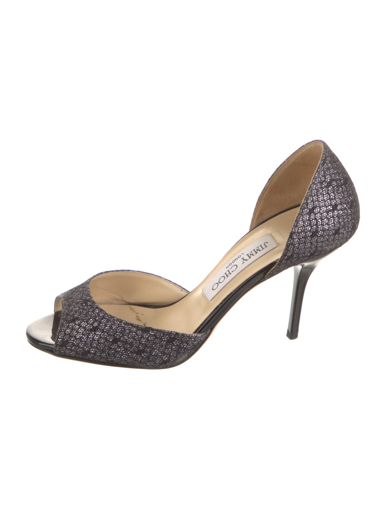 Jimmy Choo Glitter Glitter Accents D'Orsay Pumps