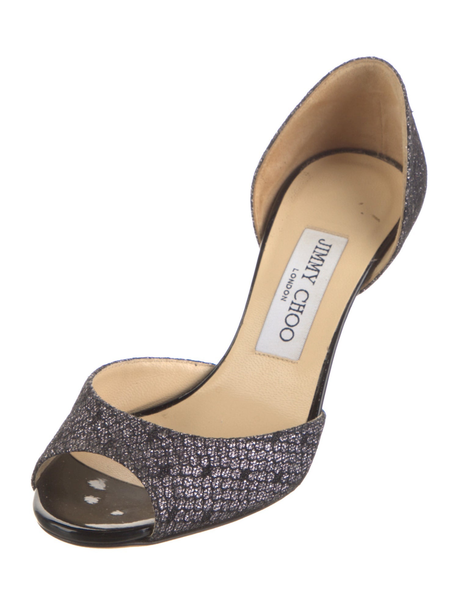 Jimmy Choo Glitter Glitter Accents D'Orsay Pumps