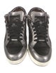 Jimmy Choo Leather Glitter Accents Sneakers