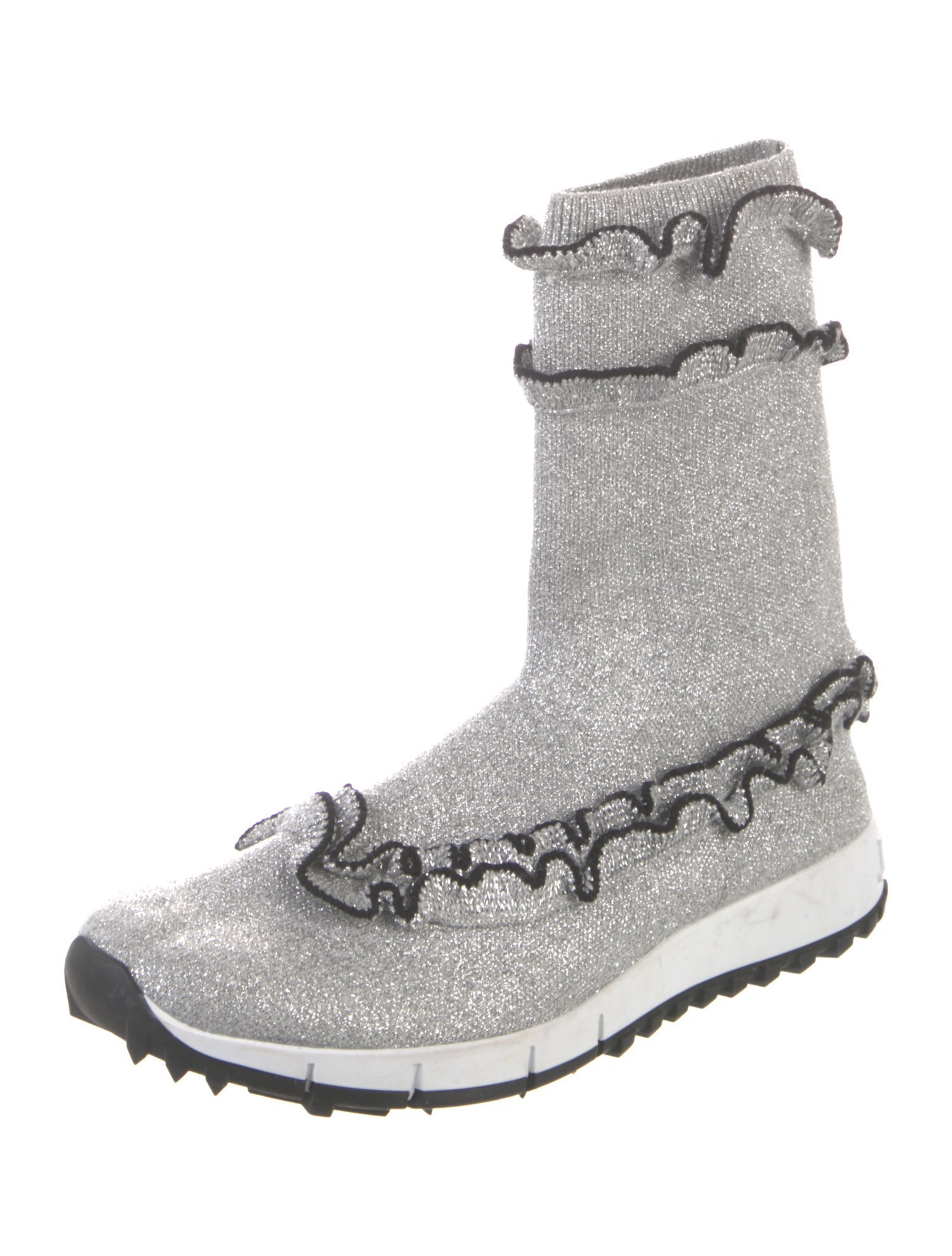 Jimmy Choo Glitter Sock Sneakers