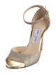 Jimmy Choo Glitter Glitter Accents Sandals