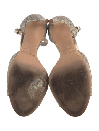 Jimmy Choo Glitter Glitter Accents Sandals