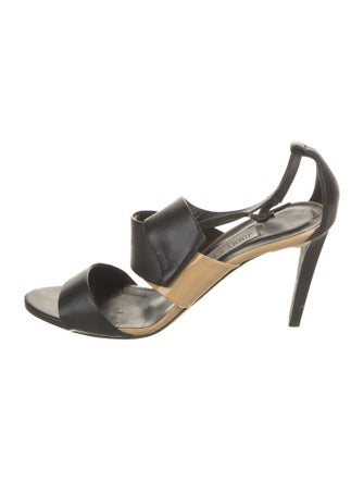 Jimmy Choo Leather Colorblock Pattern Sandals