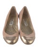 Jimmy Choo Leather Colorblock Pattern Ballet Flats