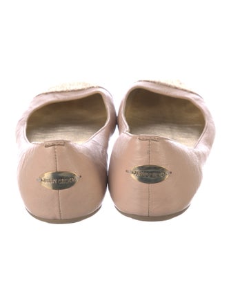 Jimmy Choo Leather Colorblock Pattern Ballet Flats