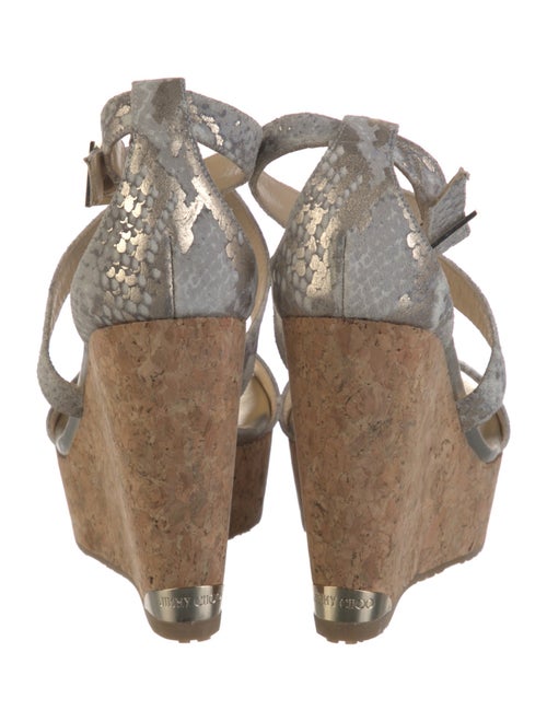 Jimmy Choo Suede Animal Print Sandals