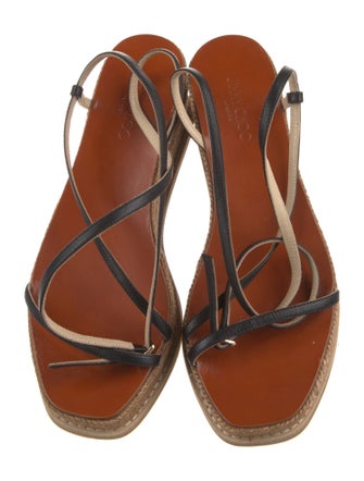 Jimmy Choo Leather Braided Accents Espadrilles