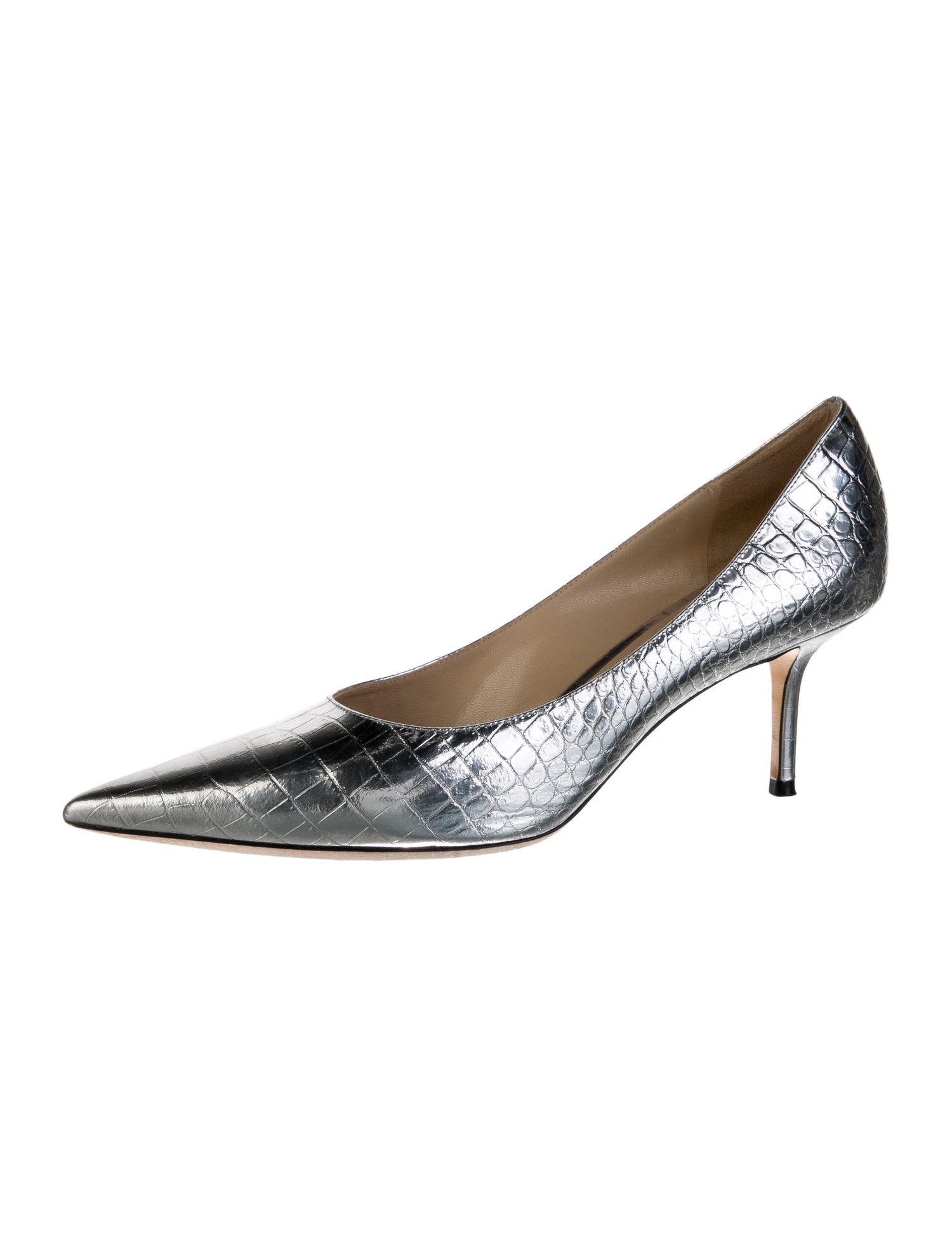 Jimmy Choo Embossed Leather Pumps