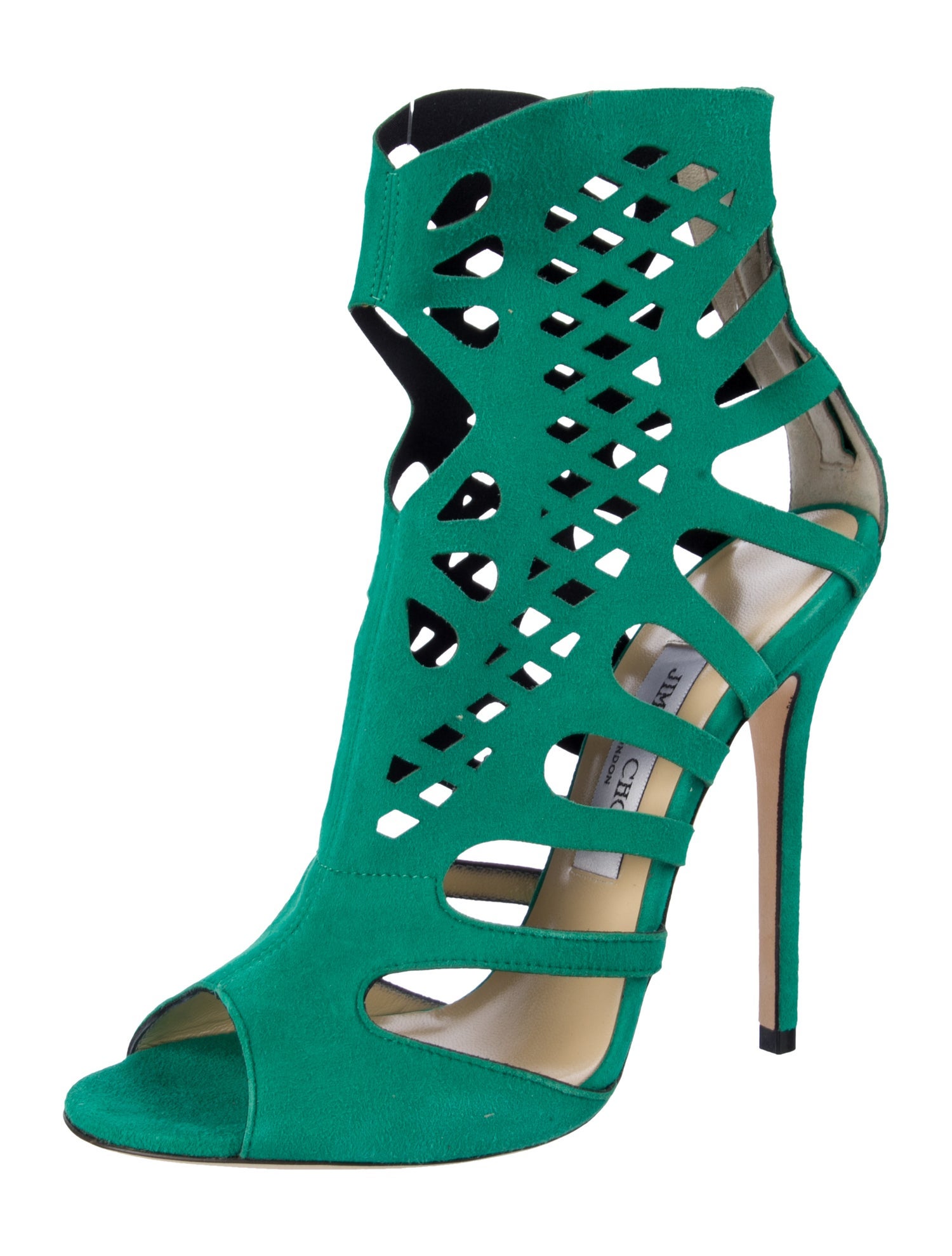 Jimmy Choo Suede Cutout Accent Pumps