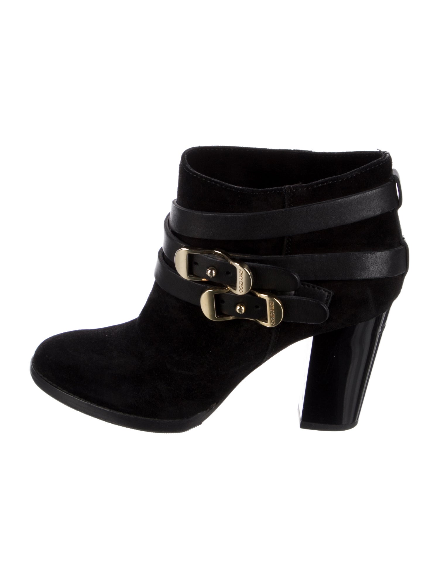 Jimmy Choo Suede Leather Trim Embellishment Boots