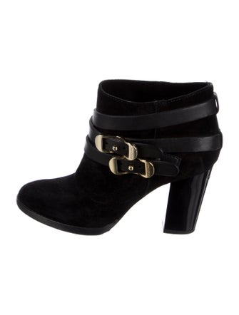 Jimmy Choo Suede Leather Trim Embellishment Boots