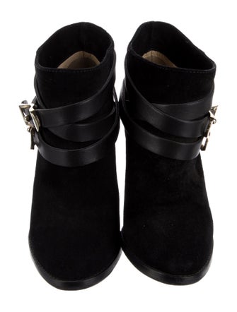 Jimmy Choo Suede Leather Trim Embellishment Boots