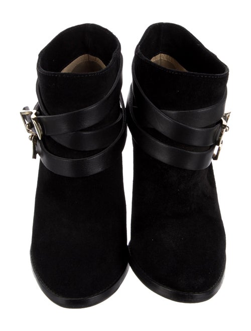 Jimmy Choo Suede Leather Trim Embellishment Boots