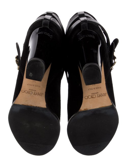 Jimmy Choo Suede Leather Trim Embellishment Boots