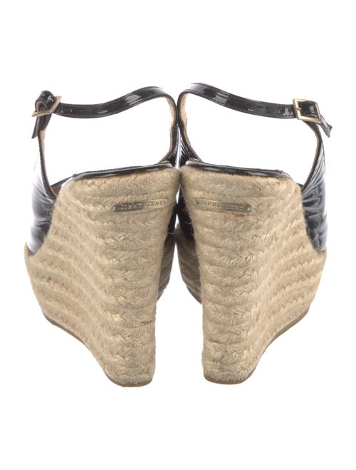 Jimmy Choo Patent Leather Colorblock Pattern Slingback Sandals