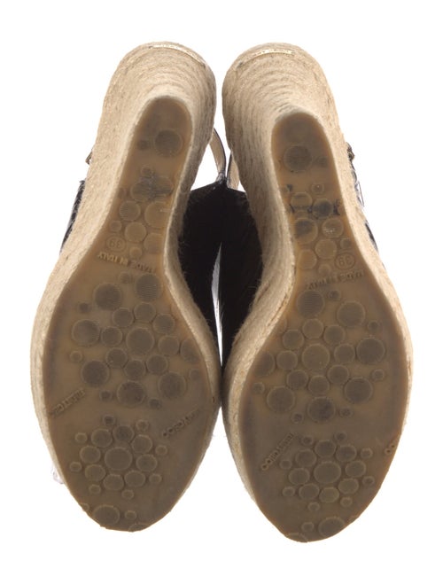 Jimmy Choo Patent Leather Colorblock Pattern Slingback Sandals