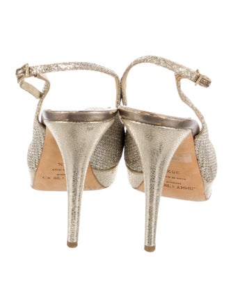 Jimmy Choo Glitter Glitter Accents Slingback Pumps