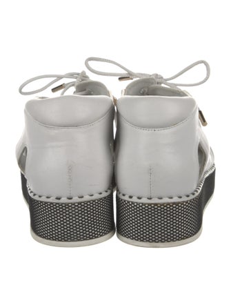 Jimmy Choo Leather Cutout Accent Sneakers