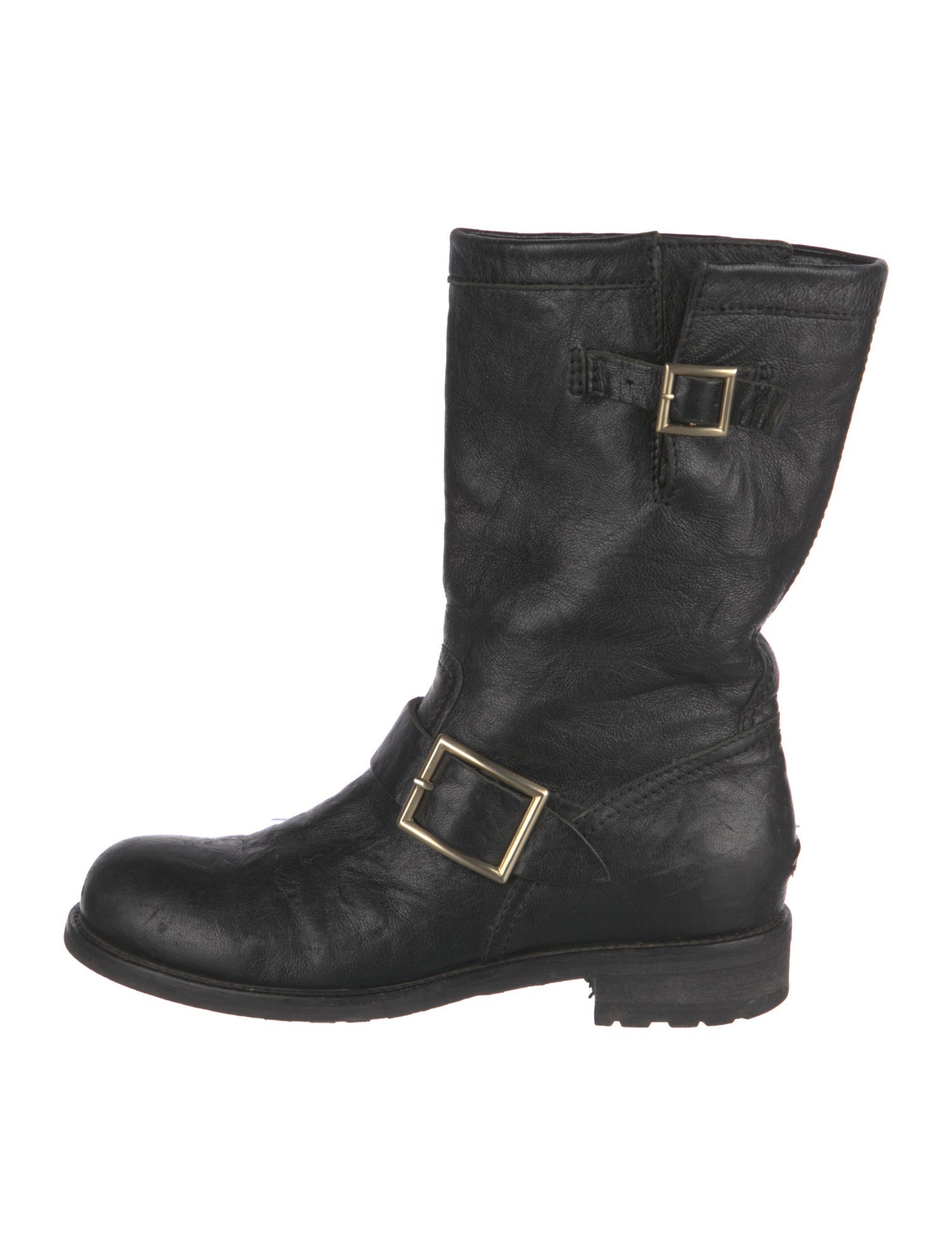 Jimmy Choo Leather Moto Boots