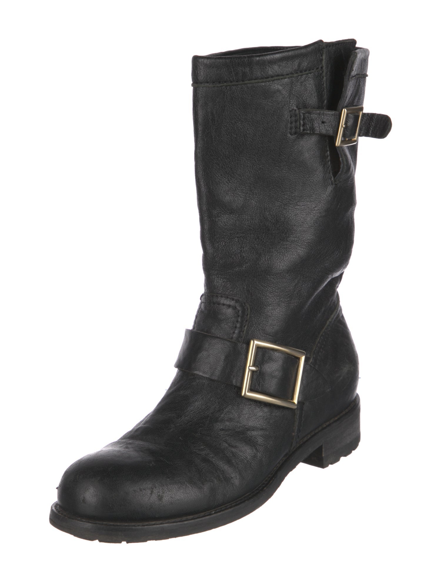 Jimmy Choo Leather Moto Boots