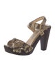 Jimmy Choo Snakeskin Animal Print Sandals