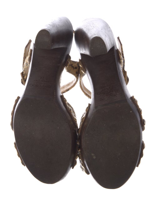 Jimmy Choo Snakeskin Animal Print Sandals