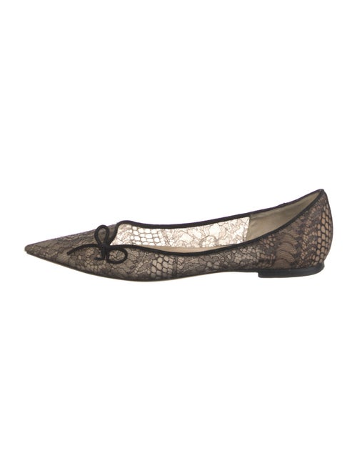 Jimmy Choo Lace Animal Print Flats