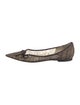Jimmy Choo Lace Animal Print Flats