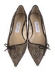 Jimmy Choo Lace Animal Print Flats