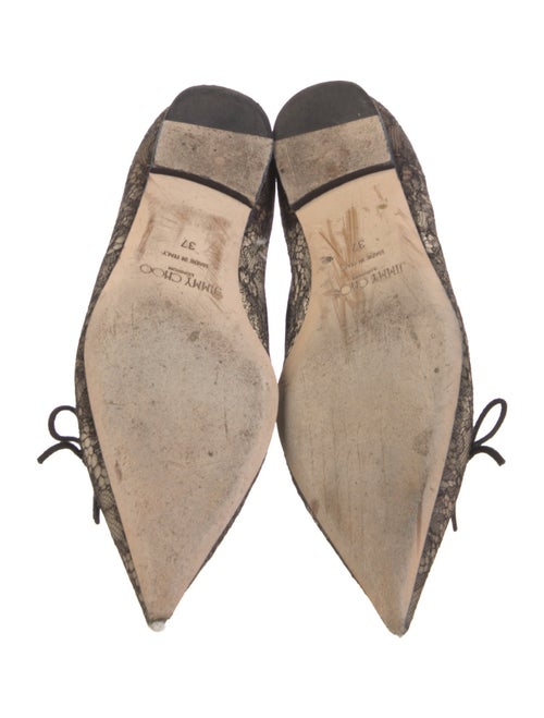 Jimmy Choo Lace Animal Print Flats