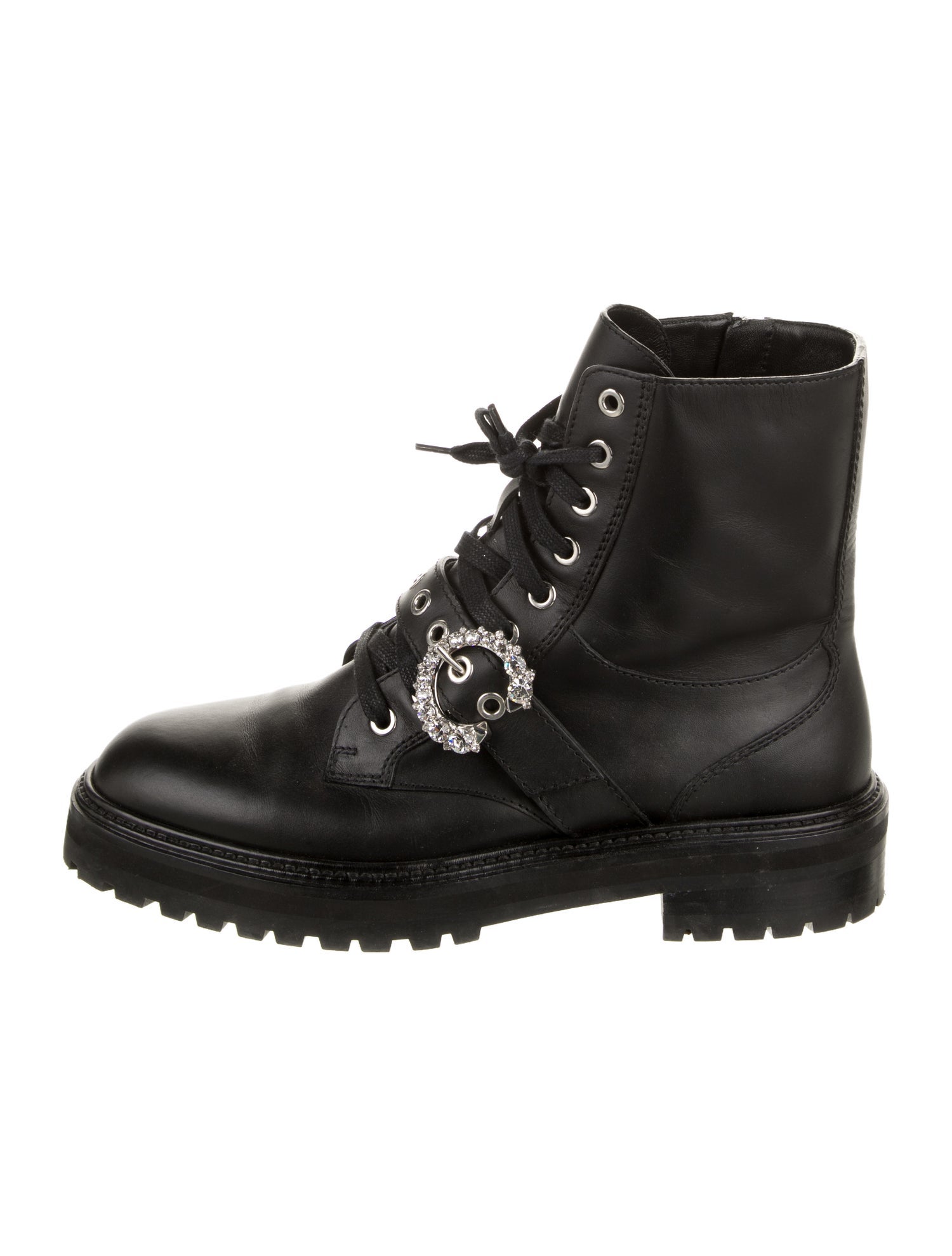 Jimmy Choo Leather Combat Boots