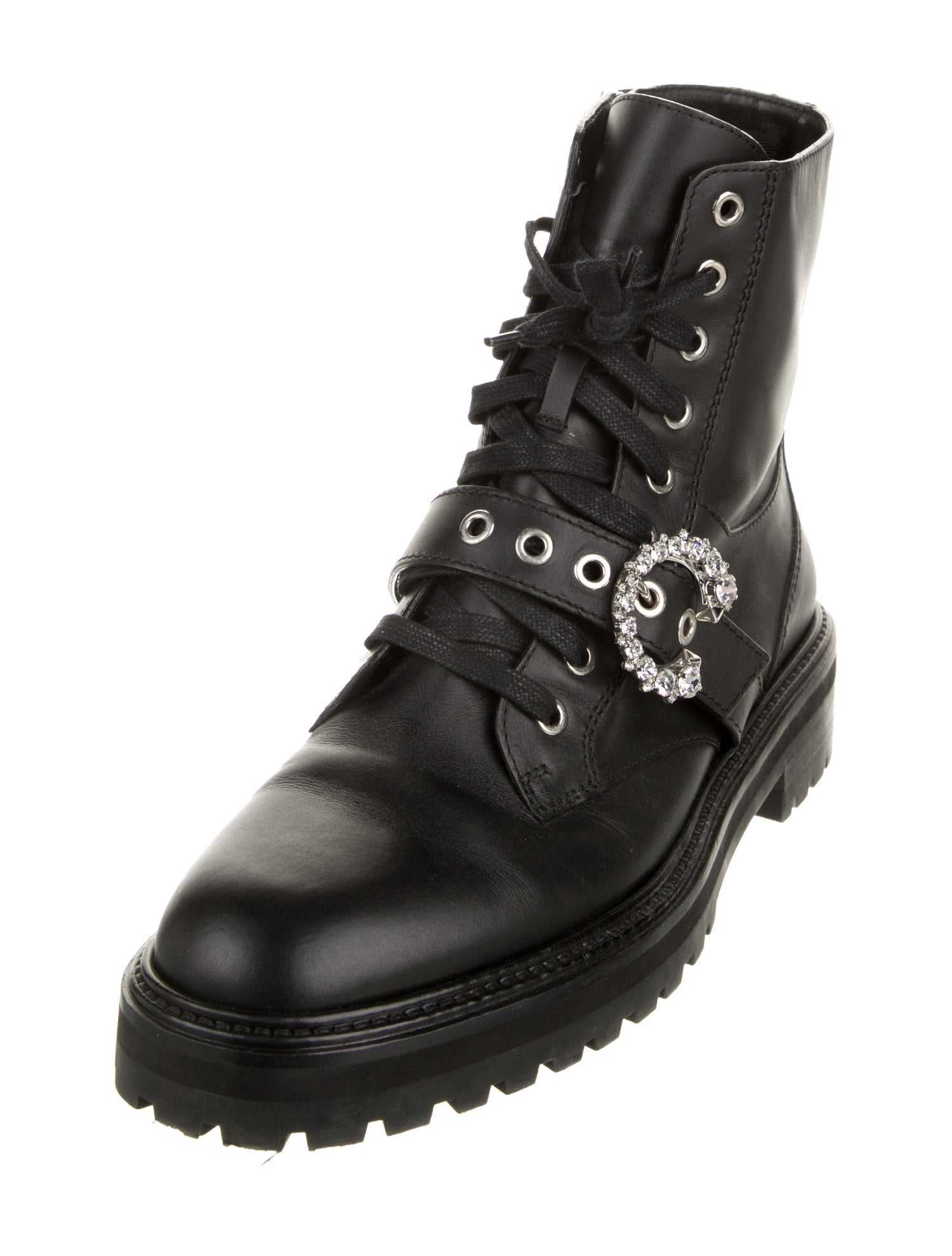 Jimmy Choo Leather Combat Boots