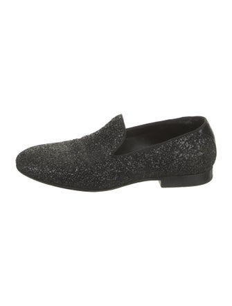 Jimmy Choo Glitter Glitter Accents Loafers
