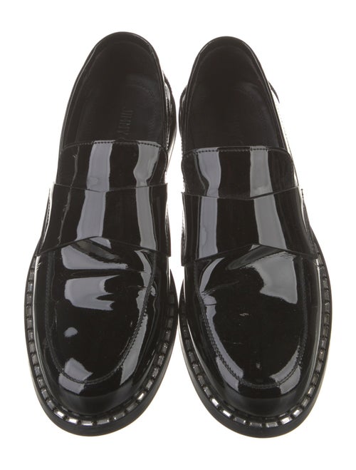 Jimmy Choo Patent Leather Crystal Embellishments Dress Loafers