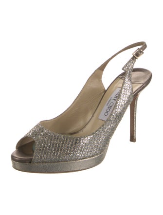 Jimmy Choo Glitter Slingback Pumps