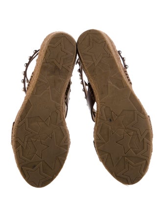 Jimmy Choo Faux Pearl Accents Leather Espadrilles